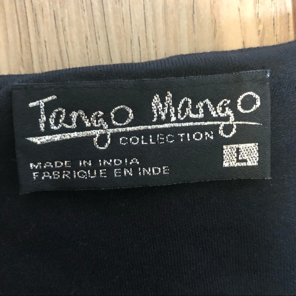 Women’s Tango Mango Tropical Ruffled front feathers & animal print dress size L - Picture 12 of 14